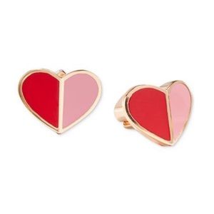 KATE SPADE • Two-Tone Heritage Heart Earrings